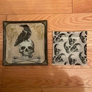 Ashland Halloween Skull Decor Plates
